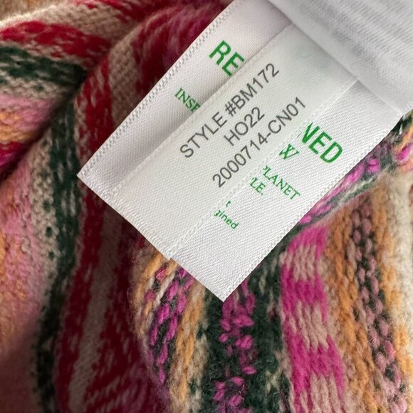 J. Crew Puff‎ Sleeve Fair Isle Crewneck Sweater Large Lambswool Blend FS-1339 - Picture 9 of 9